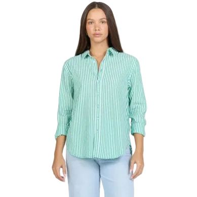 Women's Dear John Greengrass Striped Lolita Button Up Top DSH1453P2GSS