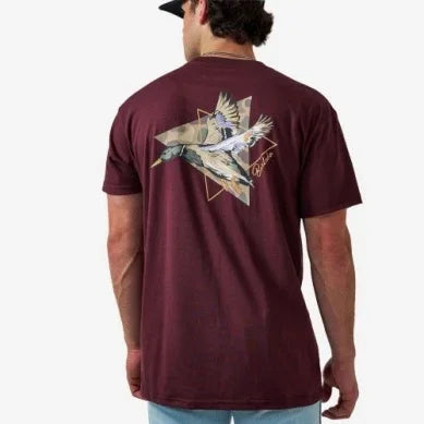 Men's Burlebo Maroon Pintail Triangle Short Sleeve Tee SST-PTRI-MAR