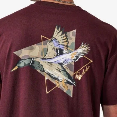 Men's Burlebo Maroon Pintail Triangle Short Sleeve Tee SST-PTRI-MAR