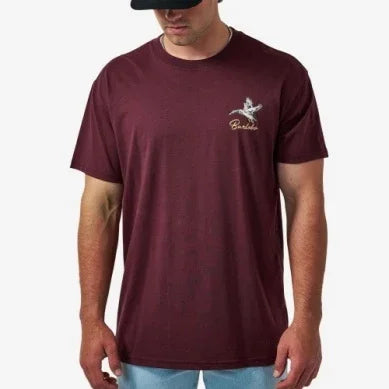 Men's Burlebo Maroon Pintail Triangle Short Sleeve Tee SST-PTRI-MAR