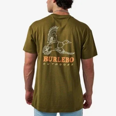 Men's Burlebo Hunter Green Duck Wild Short Sleeve Tee SST-DKW-HNTG