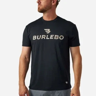 Men's Burlebo Black and Classic Deer Camo Flying Logo Go To Tee GTT-FB-BCDC