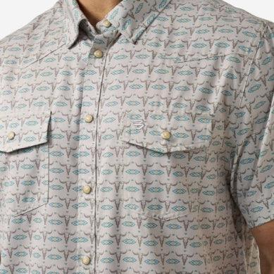 Men's Burlebo Skull Rancher Performance Western Shirt PWS-SKLR