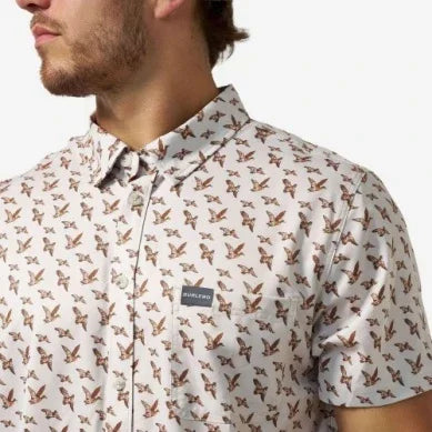 Men's Burlebo Mallards Flying In Performance Button Up PBU-MFI