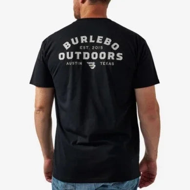 Men's Burlebo Black Burlebo Outdoors Logo Short Sleeve Tee SST-BOF26-BLK