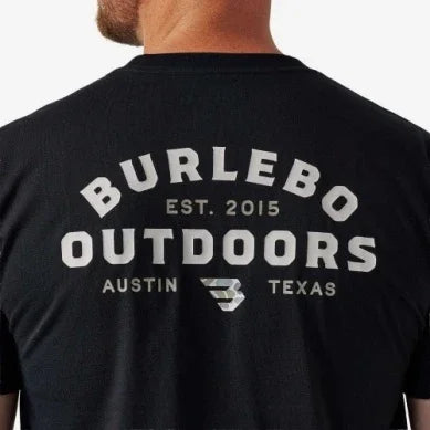 Men's Burlebo Black Burlebo Outdoors Logo Short Sleeve Tee SST-BOF26-BLK