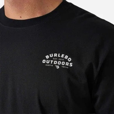 Men's Burlebo Black Burlebo Outdoors Logo Short Sleeve Tee SST-BOF26-BLK
