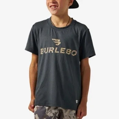 Boy's Burlebo Gun Metal Gray and Gauge Camo Go To Tee Y-GTT-FB-GGC