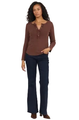 Dear John Women's Washed Cappuccino Edie Long Sleeve Shirt