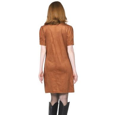 Women's Another Love "Demi" Brown Short Sleeve Dress VCDR9163S1BSG