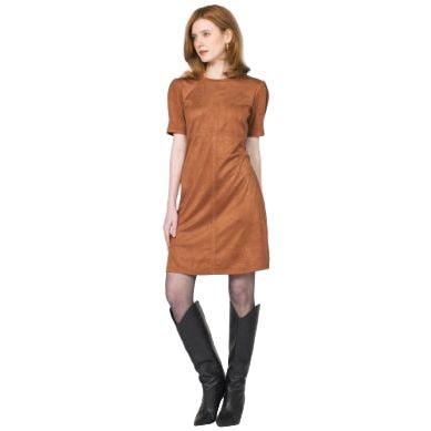 Women's Another Love "Demi" Brown Short Sleeve Dress VCDR9163S1BSG