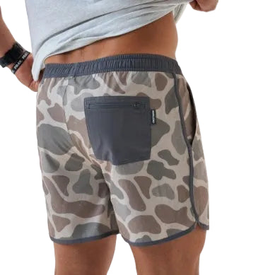 Men's Burlebo Jumbo Deer Camo Swim Trunks ST-JCDC