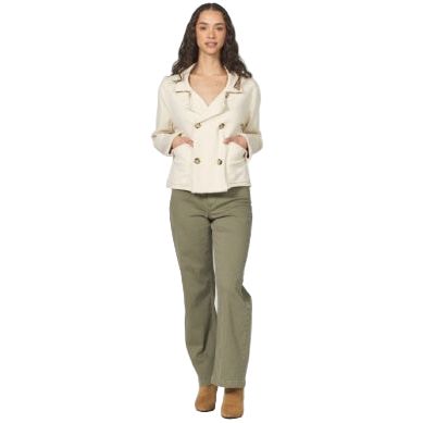 Women's Another Love "Velma" White Pea Coat VCJK2026BIR