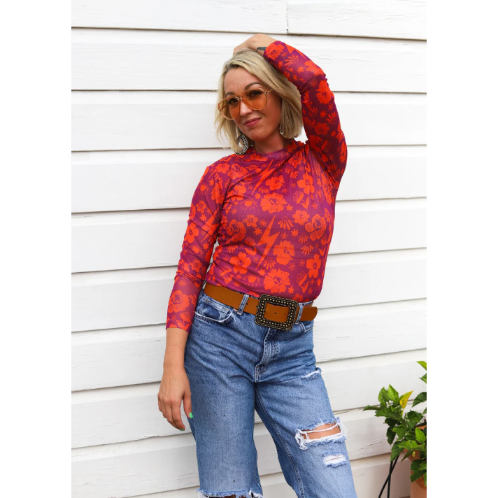 Women's Neon Surge Mesh Top - Crazy House Western Wear