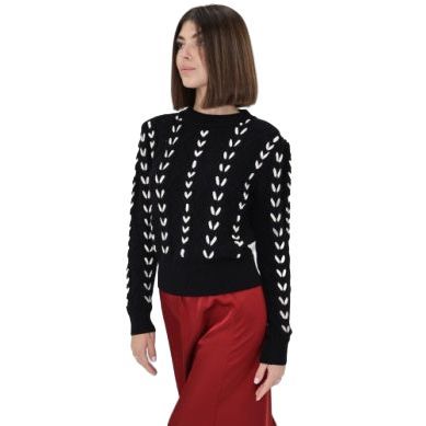 Women's Another Love Black and White Lexa Sweater VCSW3386BLC