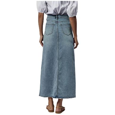 Women's DearJohn Vianna Clean Hem Front Slit Denim Skirt DKM82A234NVK - Crazy House Western Wear