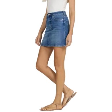 Women's Dear John Fog Sky Quinn High Rise Clean Hem Skirt DKM81A507FKY