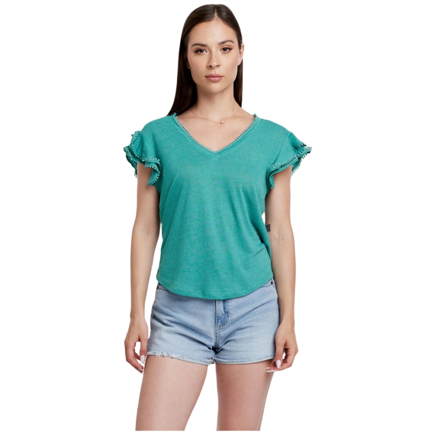 Women's Another Love V Neck Tee VCKN1701MWT - Crazy House Western Wear