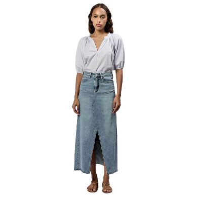 Women's DearJohn Vianna Clean Hem Front Slit Denim Skirt DKM82A234NVK - Crazy House Western Wear