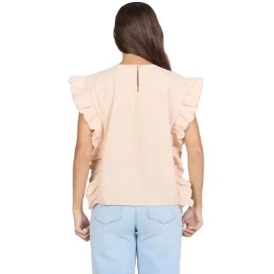 Women's Dear John Pale Peach Ulla Ruffled Sleeve Blouse DSH1536PAP