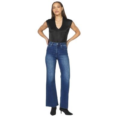 Women's Dear John Fiona Blue Denim Wide Leg Jeans DPM55A323MRH