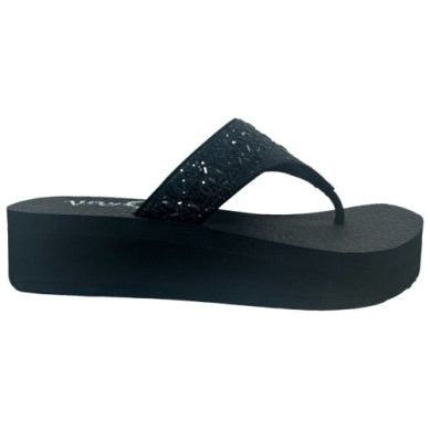 Women's Very G Napoli Black Flip Flops VGSA0364-001 - Crazy House Western Wear