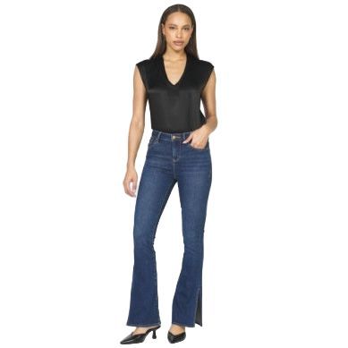 Women's Dear John Denim Jaxton Mid Rise Raw Cut Hem Jeans DPM41A143BND