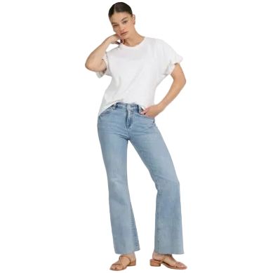 Women's Dear John White Meredith Short Ruffle Sleeve T-shirt DKN2171WHT