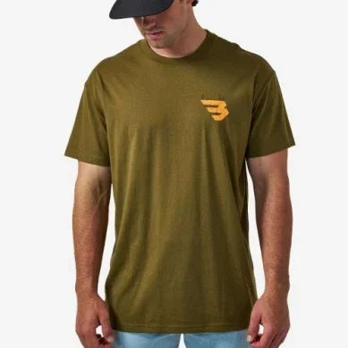 Men's Burlebo Hunter Green Deer Flying B Logo Short Sleeve Tee SST-DRFB-HNTG