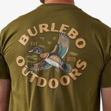 Men's Burlebo Hunter Green Wood Duck Short Sleeve Tee SST-WDK-HNTG