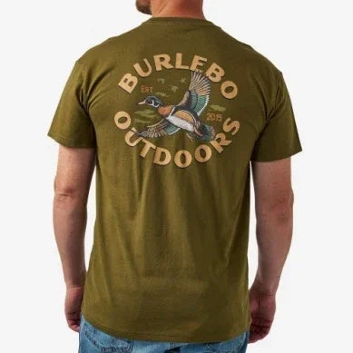 Men's Burlebo Hunter Green Wood Duck Short Sleeve Tee SST-WDK-HNTG