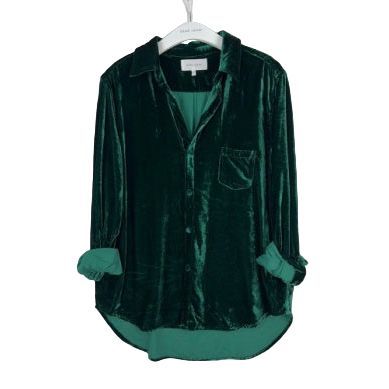 Women's Dear John Rainforest Galina Velvet Button Up Top DSH1454Z1RNF