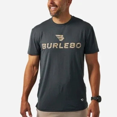 Men's Burlebo Gun Metal and Gauge Camo Flying Logo Go To Tee GTT-FB-GGC