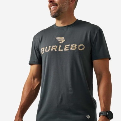 Men's Burlebo Gun Metal and Gauge Camo Flying Logo Go To Tee GTT-FB-GGC