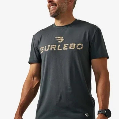 Men's Burlebo Gun Metal and Gauge Camo Flying Logo Go To Tee GTT-FB-GGC