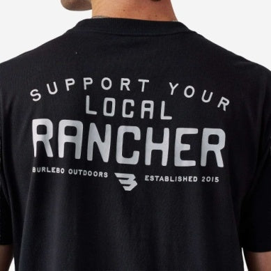 Men's Burlebo Black Local Rancher Short Sleeve Tee SST-LR-BLK