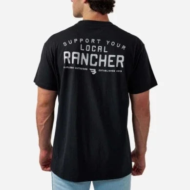 Men's Burlebo Black Local Rancher Short Sleeve Tee SST-LR-BLK