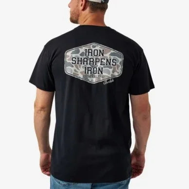 Men's Burlebo Black Iron Sharpens Iron Short Sleeve Tee SST-ISIF26-BLK
