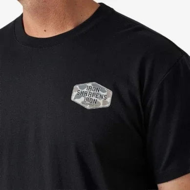 Men's Burlebo Black Iron Sharpens Iron Short Sleeve Tee SST-ISIF26-BLK