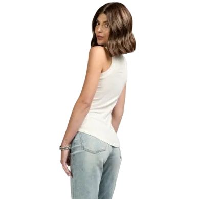 Women's Another Love White Cleo Tank Top VCKN1515WHT