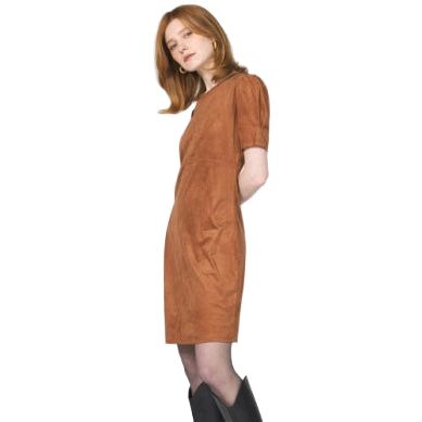 Women's Another Love "Demi" Brown Short Sleeve Dress VCDR9163S1BSG