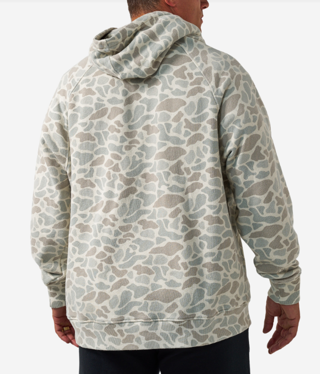 Burlebo Men's Classic Deer Camo Vintage Washed Hoodie VWFH-CDC