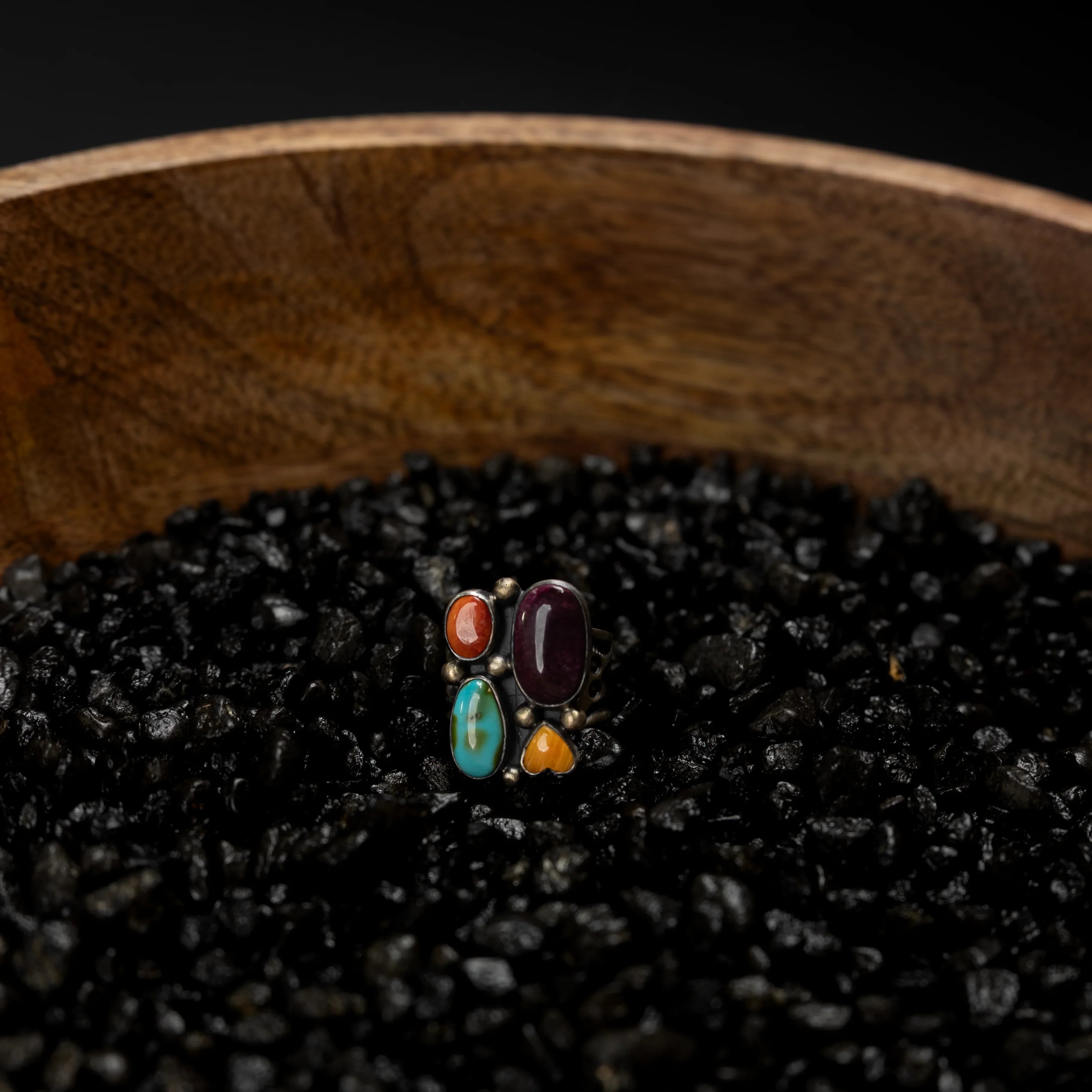 Women's Alzuni Handmade Multicolor Adjustable Ring R925MULT-12