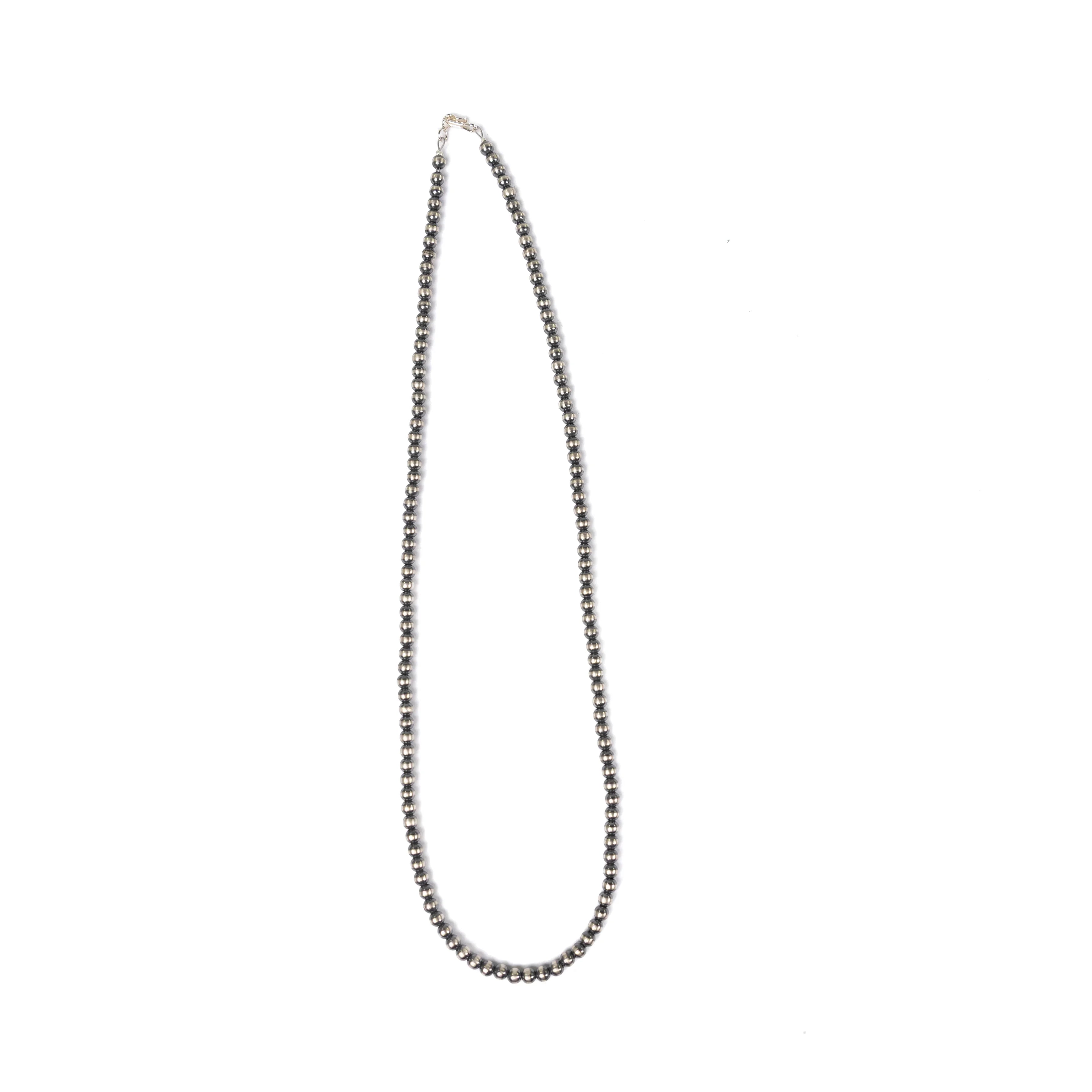 Women's Alzuni Silver Handmade 5MM 24" Navajo Pearl Necklace