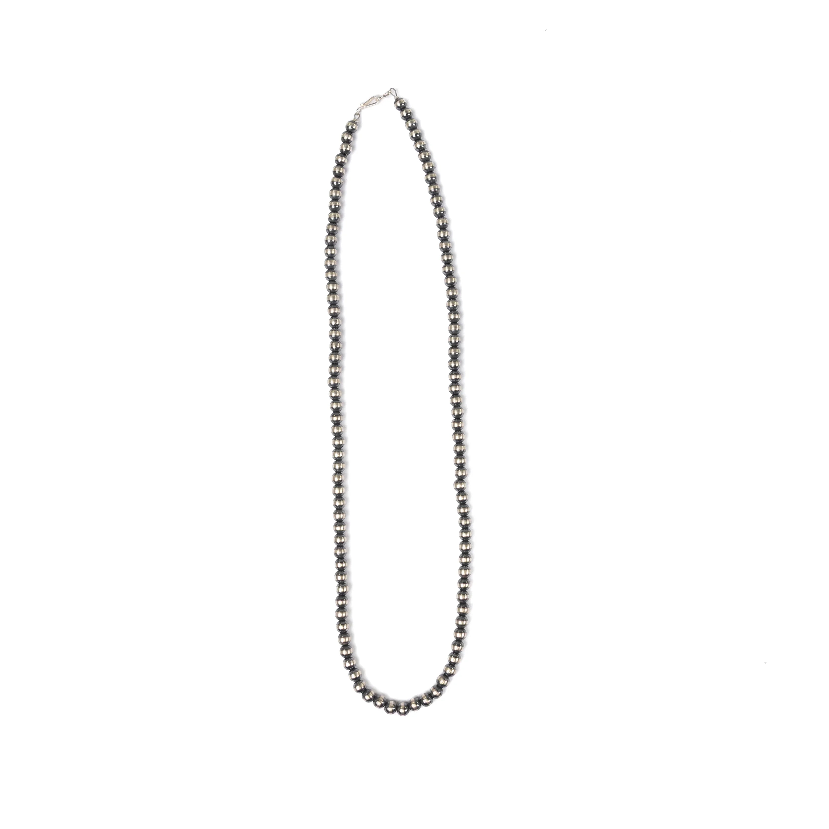 Women's Alzuni Silver Handmade 6MM 22" Navajo Pearl Necklace