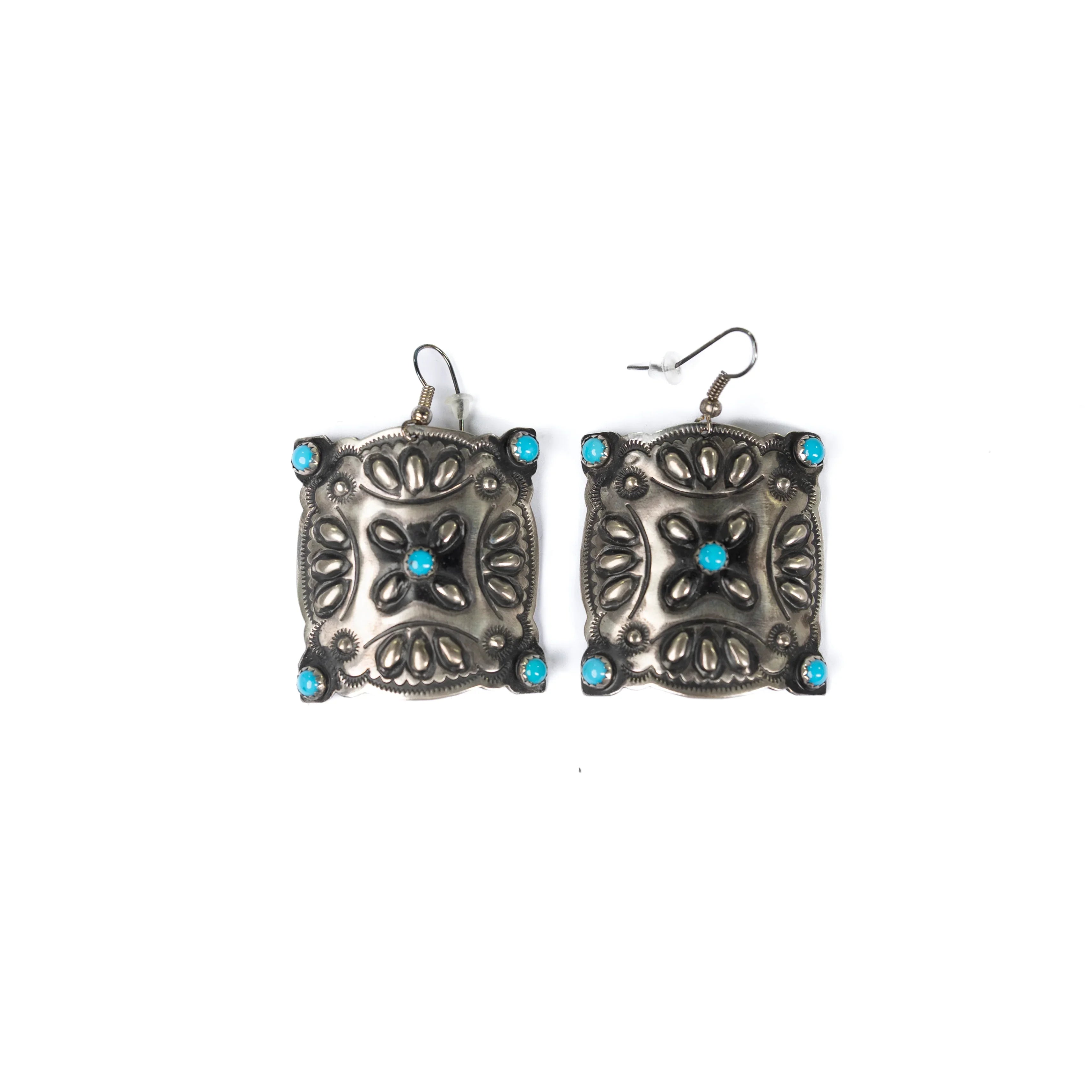 Women's Alzuni Turquoise Floral Conch Earrings