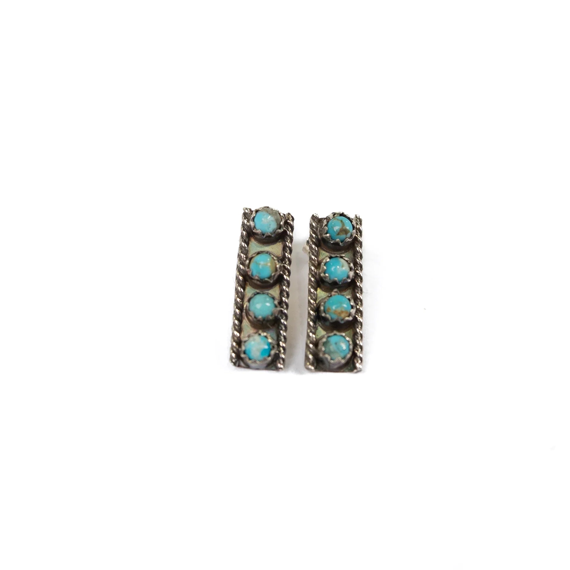 Women's Alzuni Turquoise Stone Bar Studs