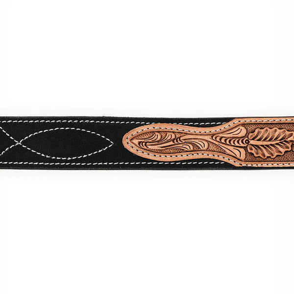 Women's American Darling Black Suede Western Belt ADBLF335