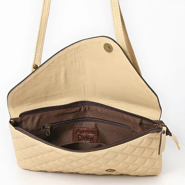 Women's American Darling Quilted and Tooled Leather Crossbody Bag ADBG1672A