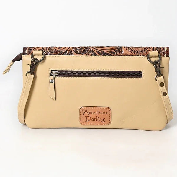 Women's American Darling Quilted and Tooled Leather Crossbody Bag ADBG1672A